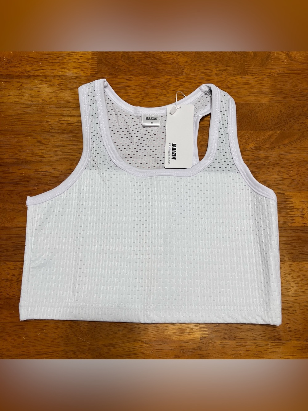 NWT❗️JARAZIN white half-tank pullover chest binder size M